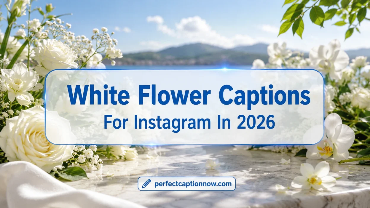 White Flower Captions For Instagram
